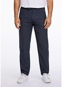 Leinenhose LINDBERGH, Herren, Gr. L, N-Gr, navy, Stoff, Obermaterial: 55% Baumwolle, 45% Leinen, unifarben, relaxed fit normal, Hosen Leinenhose, mit Kordelzug und elastischem Bund, Topseller