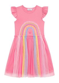 Sommerkleid DANAMADE "DANAMADE Dresses DCARLA", M&auml;dchen, Gr. 140, candy, Oberteil: 90% Baumwolle, 10% Polyester; Rock: 100% Polyester; Futter: 100%Baumwolle, Kleider Sommerkleid