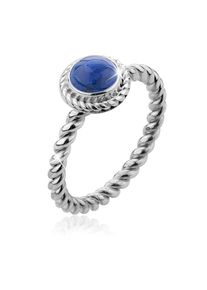 Silberring NENALINA "Ring Lapislazuli Geburtsstein September Stilvoll 925 Silber" Gr. 52, blau, Fingerringe, Damen, 52, Silber 925 (Sterlingsilber), Silberring