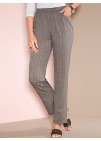 Dehnbund-Hose Classic Basics, Damen, Gr. 46, Normalgr&ouml;&szlig;en, beige, 100% Polyester, unifarben, lang, Hosen Dehnbund-Hose