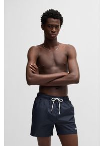 Badehose HUGO UNDERWEAR "Haiti", Herren, Gr. XL (54), N-Gr, blau (dunkelblau), Microfaser, Obermaterial: 100% Polyacryl, Badehosen Badehose, mit Markenschriftzug auf der Kordel