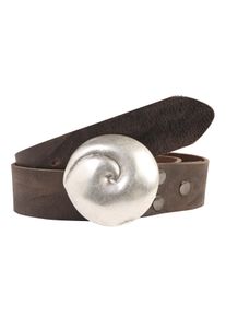 Lederg&uuml;rtel RETTUNGSRING G&Uuml;RTEL, Damen, Gr. 95, braun (dunkelbraun), Rindsleder, unifarben, G&uuml;rtel Lederg&uuml;rtel