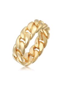 Silberring Elli "Ring Bandring Chunky Chain Glieder Trend 925 Silber" Gr. 60, gold, Fingerringe, Damen, 60, Silber 925 (Sterlingsilber), Silberring