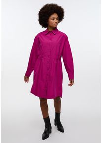 Blusenkleid Eterna "OVERSIZE FIT", Damen, Gr. 46, Normalgr&ouml;&szlig;en, pflaume, 70% Baumwolle, 30% Lyocell, l&auml;ssig geschnitten, Kleider Blusenkleid