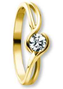 Goldring ONE ELEMENT "Zirkonia Ring aus 333 Gelbgold" Gr. 52, gold, Fingerringe, Damen, 52,mit Zirkonia, Gelbgold 333, Goldring