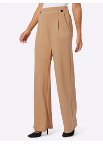 CR&Eacute;ATION L Schlupfhose CREATION L, Damen, Gr. 46, Normalgr&ouml;&szlig;en, braun (camel), 50% Modal, 44% Polyester, 6% Elasthan, unifarben, lang, Hosen Schlupfhose