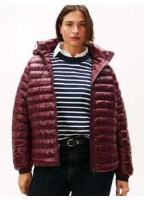 Steppjacke Tommy Hilfiger Curve "CRV LW PADDED SLIM JACKET", Damen, Gr. 46, rot (deep burgundy), Steppware, Obermaterial: 100% Nylon. Futter: 100% Polyamid. Wattierung: 100% Polyester, unifarben, slim fit, Jacken Steppjacke, in gro&szlig;en Gr&ouml;&szlig;en