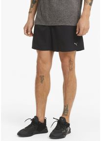 Trainingsshorts Puma "PERFORMANCE WOVEN 5" SHORT M", Herren, Gr. XL, N-Gr, schwarz (Puma schwarz), Twill, Obermaterial: 100% Polyester, unifarben, slim fit kniefrei, Hosen Trainingsshorts