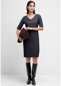 Etuikleid Cinque "CIICON", Damen, Gr. 42, N-Gr, blau (dunkelblau), Web, Obermaterial: 53% Polyamid, 43% Schurwolle, 4% Elasthan, unifarben, klassisch knielang, V-Ausschnitt, 2-Naht-&Auml;rmel,eingesetzt,&Auml;rmel ohne &Auml;rmelschlitz gerader Abschluss, Kleider Etuikleid, Mit Markenlabel