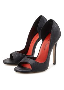 High-Heel-Sandalette "Peeptoe Pumps mit hohem Absatz", Damen, Gr. 36, schwarz, Obermaterial: 100% Polyurethan. Decksohle: 100% Lederimitat. Futter: 100% Polyurethan. Laufsohle: 100% Synthetik, LASCANA Belle Affaire, Schuhe High-Heel-Sandalette, verf&uuml;hrerischer Sommerschuh, stilvoller, offener Schuh, Topseller