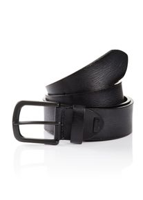 Lederg&uuml;rtel MONTI "DALLAS", Herren, Gr. 85, schwarz, Rindsleder, unifarben, G&uuml;rtel Lederg&uuml;rtel, mit starkem Kontrast