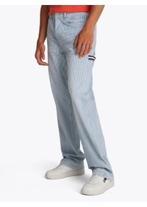 Loose-fit-Jeans Tommy Jeans "Jamie Loose Straight", Herren, Gr. 31, L&auml;nge 32, blau (denim medium), Denim/Jeans, Obermaterial: 95% Baumwolle, 4% Elastomultiester, 1% Elasthan, Jeans Loose-fit-Jeans, fein gestreift