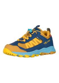 Outdoorschuh Trollkids "KIDS TRONFJELL HIKER LOW", Kinder, Gr. 33, mustard, dynamic blau, corn gelb, Synthetik, Schuhe Outdoorschuh, wasserdicht, Topseller