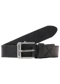 Jack & Jones Lederg&uuml;rtel JACK & JONES "JACROCK LEATHER BELT NOOS", Herren, Gr. 95, schwarz, B&uuml;ffelleder, unifarben, G&uuml;rtel Lederg&uuml;rtel