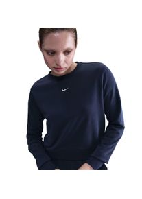 T-Shirt Nike Sportswear "W NSW NK CHILL FT CREW", Damen, Gr. XL, midnight navy, Obermaterial: 70% Baumwolle, 30% Polyester, Shirts T-Shirt