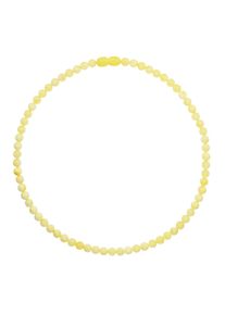 Gliederkette OSTSEE-SCHMUCK "OSTSEE-SCHMUCK Kette Kugel 6 mm Kette Kugel 6 mm" Gr. 50, gelb (wei&szlig;, neutral), Halsketten, Damen, 50cm, Bernstein, L: 42, Gliederkette