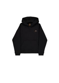 Hoodie Alpha Industries "Basic Hoodie SL TPU", Herren, Gr. XXL, schwarz (schwarz, gold), Obermaterial: 80% Baumwolle, 20% Polyester, regular fit, Sweatshirts Hoodie