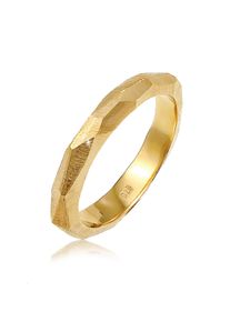 Partnerring Elli Premium "Ring Freundschaftsring Trauring Organic matt 925 Silber" Gr. 58, gold, Fingerringe, Damen, 58, Silber 925 (Sterlingsilber), Partnerring