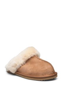 Hausschuh rosemunde "Sydney Shearling Reversed Slippers", Damen, Gr. 38, cognac, Obermaterial: 100% Lammveloursleder. Futter: 100% Lammfell, Schuhe Hausschuh, atmungsaktiv, w&auml;rmend, mit Memory Foam