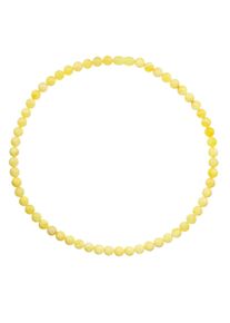 Gliederkette OSTSEE-SCHMUCK "OSTSEE-SCHMUCK Kette Kugel 8 mm Kette Kugel 8 mm" Gr. 42, gelb (wei&szlig;, neutral), Halsketten, Damen, 42cm, Bernstein, L: 42, Gliederkette