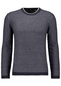 Rundhalspullover Ragman, Herren, Gr. 56, grau (anthrazit), Strick, 95% Baumwolle 5% Cashmere, ohne Ausschnitt, Pullover Rundhalspullover