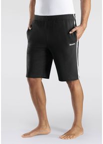 Sweatshorts BENCH. LOUNGEWEAR "kurze Relaxshort, Jogginghose", Herren, Gr. S (44/46), N-Gr, schwarz, angeraute Sweatware, Obermaterial: 60% Baumwolle, 40% Polyester, unifarben mit Farbeinsatz, Basic, l&auml;ssig geschnitten kurz, Hosen Sweatshorts, weicher Sweat-Qualit&auml;t