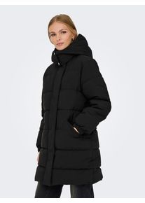 Jacqueline de Yong Steppmantel JDY "JDYAJA FLOTTE PADDED JACKET OTW YFM NOOS", Damen, Gr. S, schwarz, Steppware, Obermaterial: 100% Polyester, unifarben, ca. Mitte Oberschenkel, M&auml;ntel Steppmantel