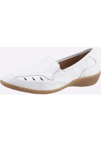 Slipper Classic Basics, Damen, Gr. 40, beige (ecru), Glattleder, Basic, Schuhe Slipper