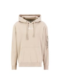 Hoodie Alpha Industries "Organics EMB Hoodie", Herren, Gr. XXL, beige (organic beige), Obermaterial: 100% Baumwolle, regular fit, Sweatshirts Hoodie