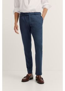 Chinohose Bugatti, Herren, Gr. 33, L&auml;nge 30, blau (380, marine), 65% Polyester, 29% Viskose, 6% Elasthan, unifarben, slim fit, Hosen Chinohose, mit Stretch