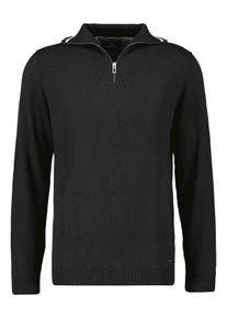 Rundhalspullover Ragman, Herren, Gr. 54, schwarz, Strick, 95% Baumwolle 5% Kaschmir, hoch geschlossener Ausschnitt, Pullover Rundhalspullover