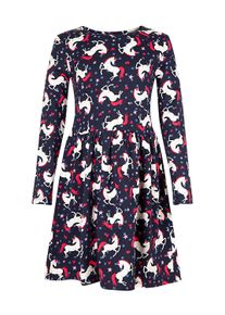 Sommerkleid happy girls "dress", M&auml;dchen, Gr. 104, EURO-Gr&ouml;&szlig;en, navy, Stoff, 100% Baumwolle, normal, Kleider Sommerkleid