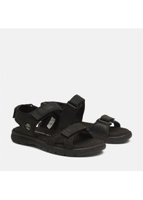 Sandale Timberland "Governor's Island 2 STRAP SANDAL", Herren, Gr. 47,5 (13), schwarz, Leder, Textil, Schuhe Sandale