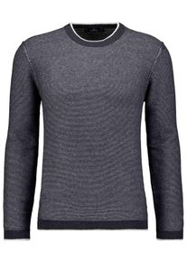 Rundhalspullover Ragman, Herren, Gr. 54, grau (anthrazit), Strick, 95% Baumwolle 5% Cashmere, ohne Ausschnitt, Pullover Rundhalspullover