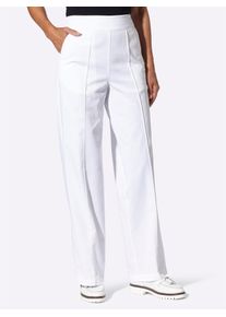 Bequeme Jeans Classic Basics, Damen, Gr. 46, Normalgr&ouml;&szlig;en, wei&szlig;, 100% Baumwolle, unifarben, lang, Jeans Bequeme Jeans