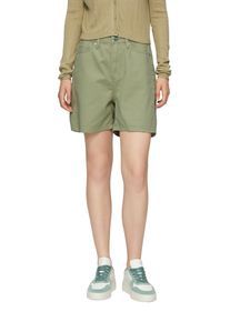 Jeansshorts QS, Damen, Gr. 38, N-Gr, gr&uuml;n (khaki), Jeans, Obermaterial: 100% Baumwolle. Futter: 65% Polyester, 35% Baumwolle, unifarben, regular fit ca. Mitte Oberschenkel, Jeans Jeansshorts, Sommerhose mit Taschen