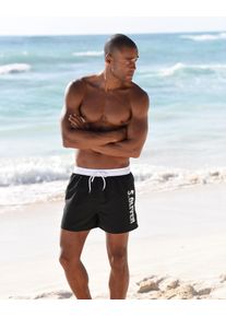Badeshorts s.Oliver, Herren, Gr. XXL (58/60), Kurz, schwarz (schwarz (kurzgr&ouml;&szlig;e)), Microfaser, Polyester, Badehosen Badeshorts
