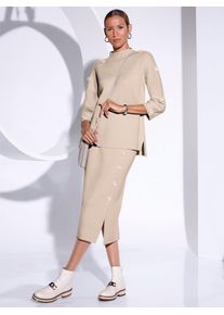 CR&Eacute;ATION L Strickrock CREATION L, Damen, Gr. 52, beige (sand), 50% Polyacryl, 50% Wolle, unifarben, wadenlang, R&ouml;cke Strickrock