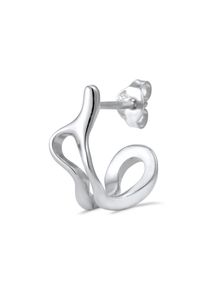 Paar Creolen Kuzzoi "Ohrringe Ohrstecker Single Creole 925 Sterling Silber" Gr. 17, silber, Ohrringe, Damen, Silber 925 (Sterlingsilber), Paar Creolen