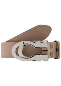 Lederg&uuml;rtel RETTUNGSRING G&Uuml;RTEL, Damen, Gr. 110, braun, Leder, unifarben, G&uuml;rtel Lederg&uuml;rtel, mit austauschbarer Schlie&szlig;e &raquo;Hufeisen Silber/Silber&laquo;