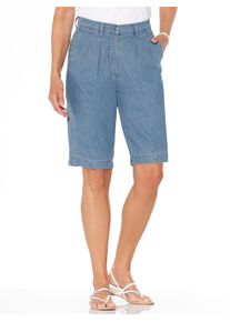 Jeansbermudas Classic Basics, Damen, Gr. 46, Normalgr&ouml;&szlig;en, blau (blau, bleached), 100% Baumwolle, unifarben, kurz, Jeans Jeansbermudas