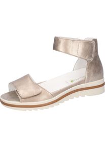 Waldl&auml;ufer Sandale WALDL&Auml;UFER "HAKURA", Damen, Gr. 8 (42), gold (goldfarben), Nappaleder, metallic, Schuhe Sandale, Sommerschuh, Sandalette, Keilabsatz, in Komfortweite H (= sehr weit), Topseller