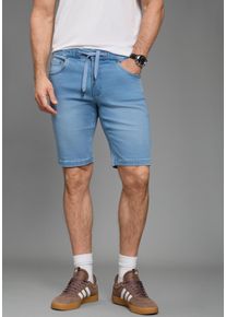 Jeansshorts Arizona, Herren, Gr. 42, N-Gr, bleached, Denim/Jeans, Obermaterial: 78% Baumwolle, 21% Polyester, 1% Elasthan, unifarben, regular fit kniefrei, Jeans Jeansshorts, gerade geschnittenes Bein, Regular Fit Passform