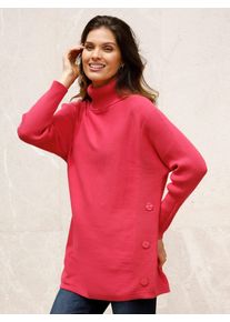 Longpullover Classic Basics "Long-Pullover", Damen, Gr. 38, pink, 100% Baumwolle, unifarben, Pullover Longpullover