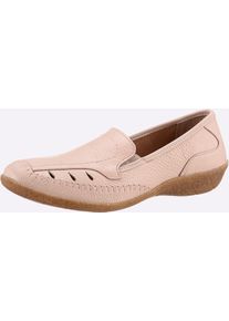 Slipper Classic Basics, Damen, Gr. 40, beige (puder), Glattleder, Basic, Schuhe Slipper