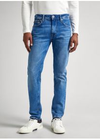 Slim-fit-Jeans Pepe Jeans "HATCH REGULAR", Herren, Gr. 34, L&auml;nge 30, blau (blau used), Denim/Jeans, Obermaterial: 99% Baumwolle, 1% Elasthan, slim fit, Jeans Slim-fit-Jeans, mit Stretchanteil