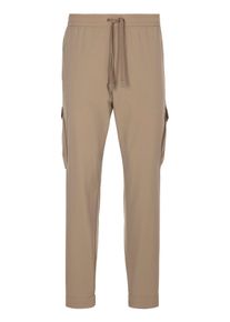 Cargohose BOSS Green "T Urbanex-CargoLight", Herren, Gr. 50, N-Gr, braun (light, pastel gr&uuml;n334), Web, Obermaterial: 100% Elastomultiester, unifarben mit Farbeinsatz, gerade, unten schmal lang, Hosen Cargohose, mit elastischem Bund und Kordelzug Cargohose Sweatpants Stretchhose