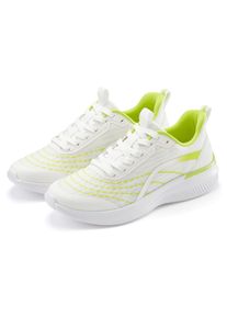 Sneaker Lascana "Halbschuh, Schn&uuml;rschuh, Freizeitschuh, Turnschuhe", Damen, Gr. 39, gr&uuml;n (wei&szlig;, lime), Obermaterial: 100% Textilmaterial. Decksohle: 100% Textilmaterial. Futter: 100% Textilmaterial. Laufsohle: 100% Synthetik, kontrastfarbene Details, mehrfarbig, unifarben mit Farbeinsatz, Basic, Schuhe Sneaker, aus Textil mit Farbakzenten