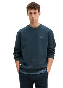 Marc O'Polo Sweatshirt MARC O'POLO, Herren, Gr. S, schwarz navy, Sweatware, Obermaterial: 100% Baumwolle, regular fit normal, Rundhals, B&uuml;ndchen, Sweatshirts Sweatshirt, regular fit mit Logoprint auf der R&uuml;ckseite