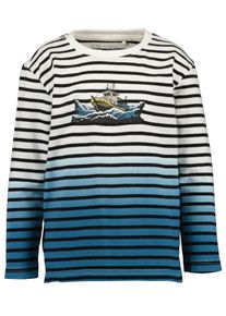 Langarmshirt Blue Seven "Blue Seven Langarmshirt", Jungen, Gr. 128, wei&szlig; (0100, sanftes wei&szlig;), 100% Baumwolle, normal, Rundhals, Shirts Langarmshirt